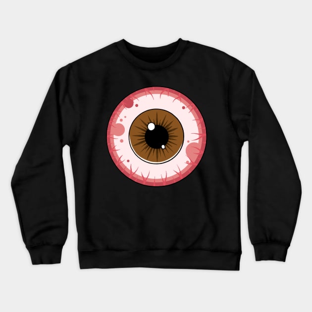 Eyeball Eye Eyes Pupil Horror Halloween Crewneck Sweatshirt by fromherotozero